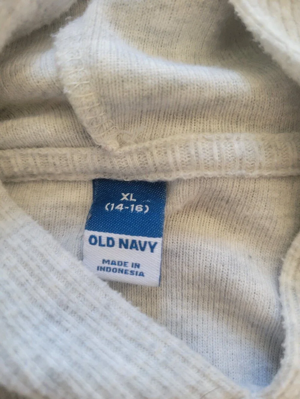 Old Navy Lightweight Waffle Knit Cozy Pullover Hooded Sweatshirt Youth XL